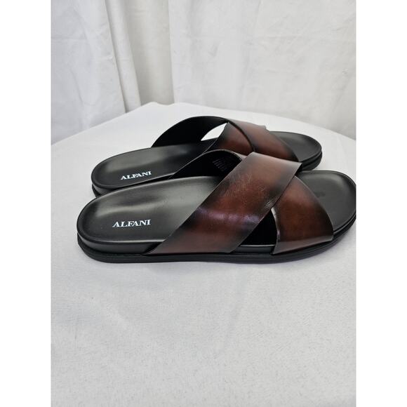 Alfani Men's Whitter Cross Sandals Brown Size 7 NWT - Picture 3 of 7